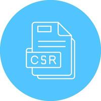 csr línea color circulo icono vector