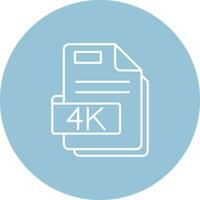 4k Line color circle Icon vector