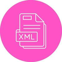 Xml Line color circle Icon vector