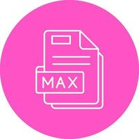 max línea color circulo icono vector