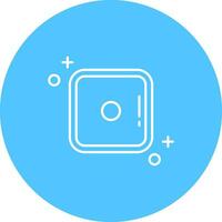 Dice one Line color circle Icon vector