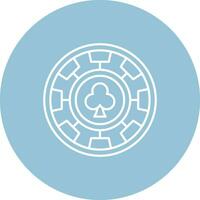 Chip Line color circle Icon vector