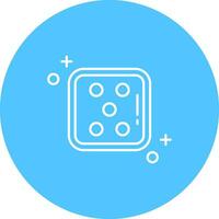 Dice five Line color circle Icon vector