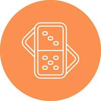 Domino Line color circle Icon vector