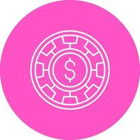 Chip Line color circle Icon vector