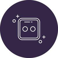 Dice two Line color circle Icon vector
