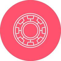 Chip Line color circle Icon vector