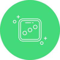 Dice three Line color circle Icon vector