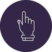 Hand click Line color circle Icon vector