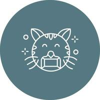 Face mask Line color circle Icon vector