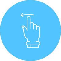 Swipe Left Line color circle Icon vector