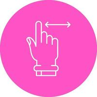 Horizontal Scroll Line color circle Icon vector