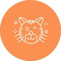 Wink Line color circle Icon vector