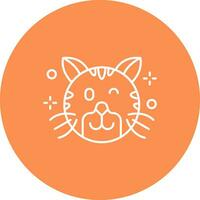 Wink Line color circle Icon vector