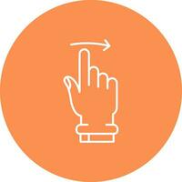 Swipe Right Line color circle Icon vector