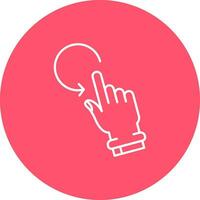 Rotate Line color circle Icon vector