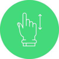 Vertical Scroll Line color circle Icon vector