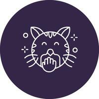 Blush Line color circle Icon vector