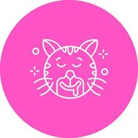 Drooling Line color circle Icon vector