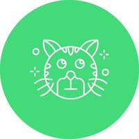 Rolling eyes Line color circle Icon vector