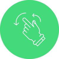 Rotate Left Line color circle Icon vector