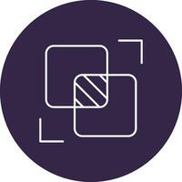 Intersect Line color circle Icon vector