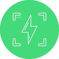 Flash Line color circle Icon vector