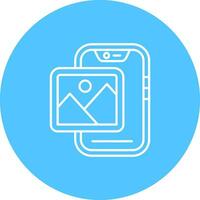 Photos Line color circle Icon vector