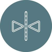 Flip Line color circle Icon vector