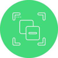 Substract Line color circle Icon vector