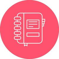 Notebook Line color circle Icon vector