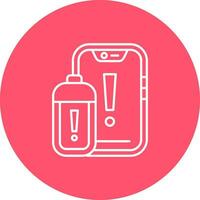 Battery Line color circle Icon vector