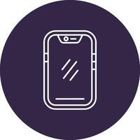 Smartphone Line color circle Icon vector