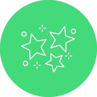 Star Line color circle Icon vector