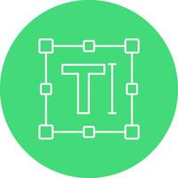 Text Line color circle Icon vector