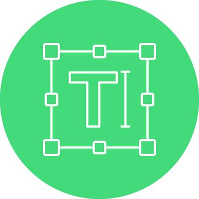 Text Line color circle Icon