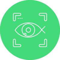 Fish eye Line color circle Icon vector