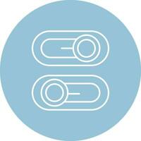 Switch Line color circle Icon vector