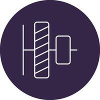 Vertical alignment Line color circle Icon vector