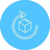 Rotate Line color circle Icon vector