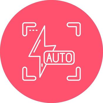 auto destello línea color circulo icono vector