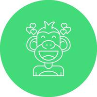 Love Line color circle Icon vector
