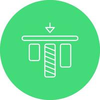 Top alignment Line color circle Icon vector