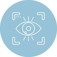Eye Line color circle Icon vector