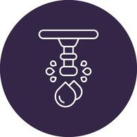 Water Line color circle Icon vector