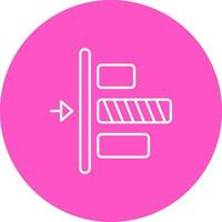 Left alignment Line color circle Icon vector