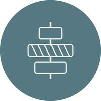Center alignment Line color circle Icon vector