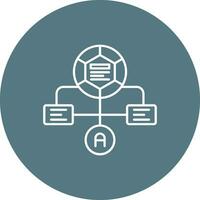 Workflow Line color circle Icon vector