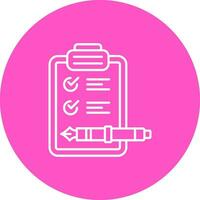 Check list Line color circle Icon vector