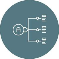 Relation Line color circle Icon vector